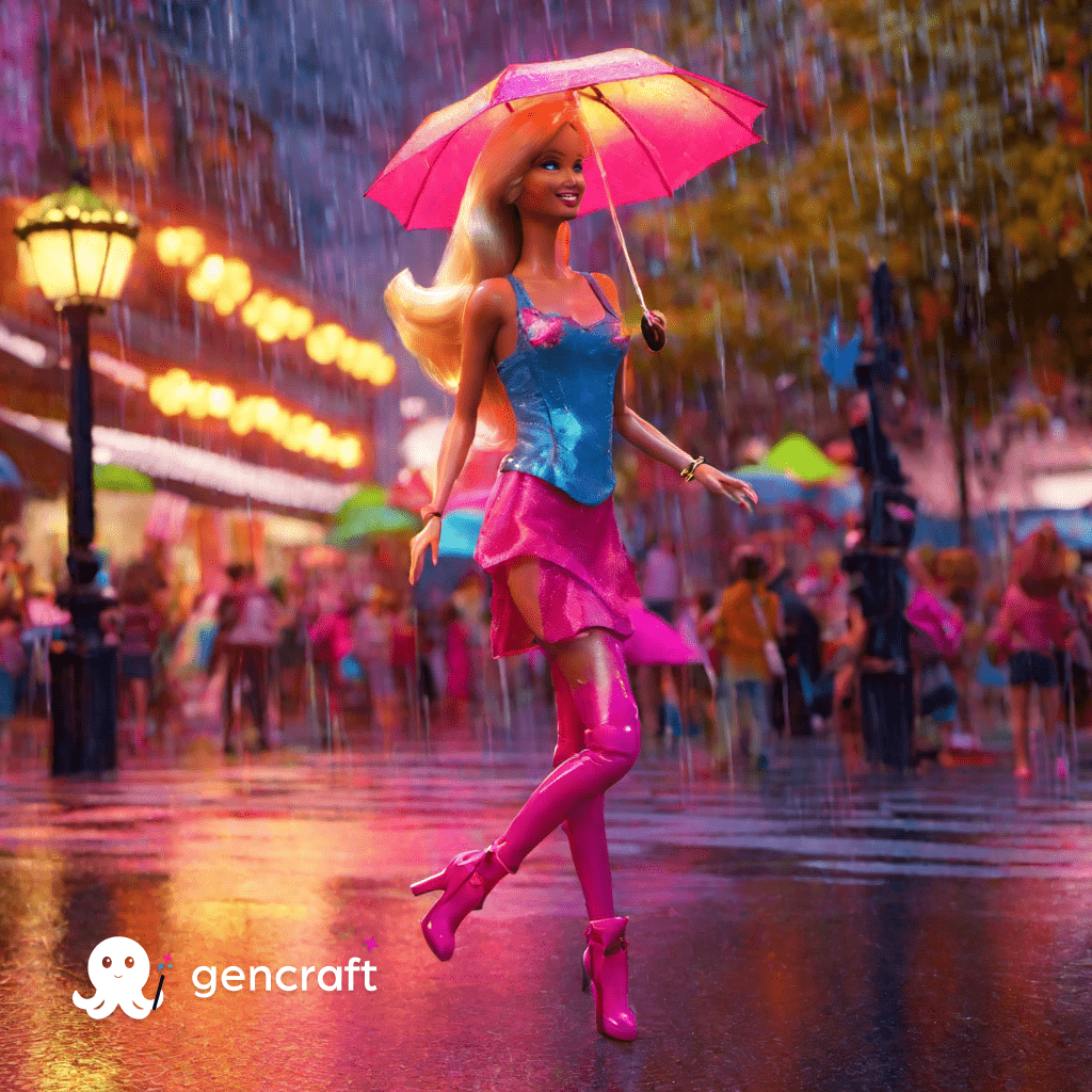 Babrie soaked in rain Gencraft AI image