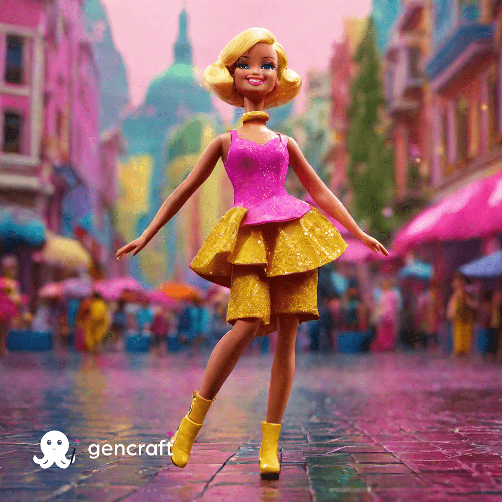 Barbie soaked in rain Gencraft image 2
