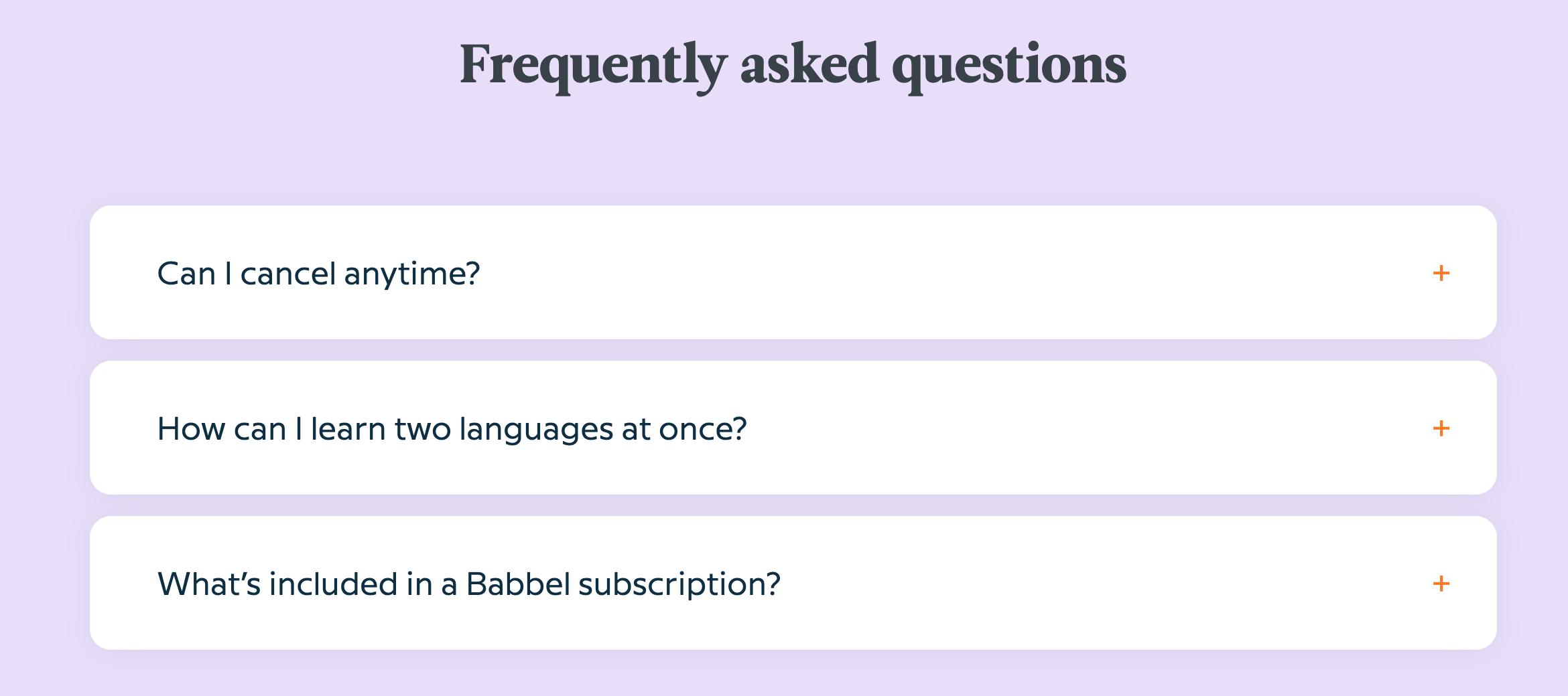 Frequently asked questions Babbel language learning tool