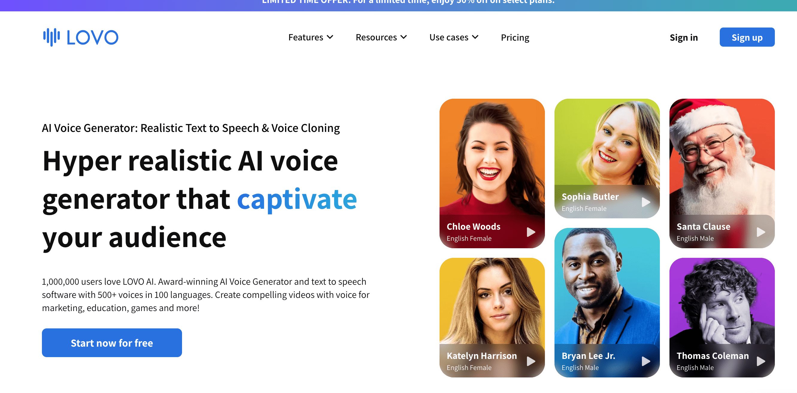 LOVO AI voice changing app