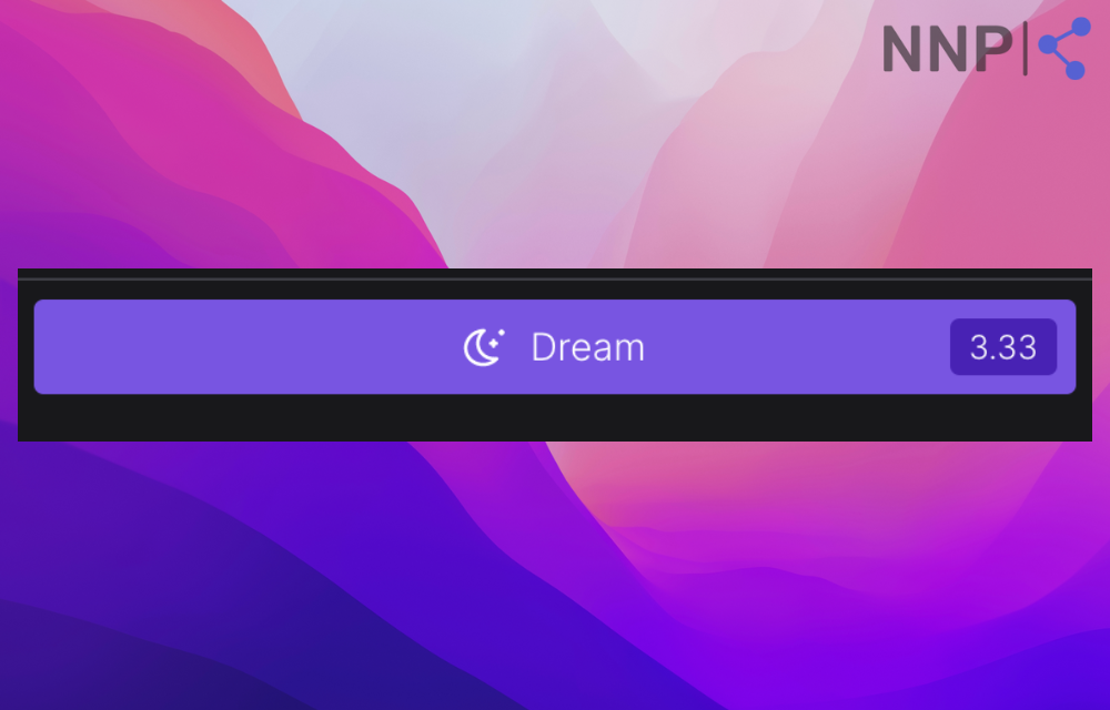 DreamStudio Dream button